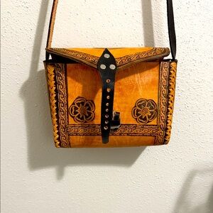 Vintage Leather Crossbody Bag